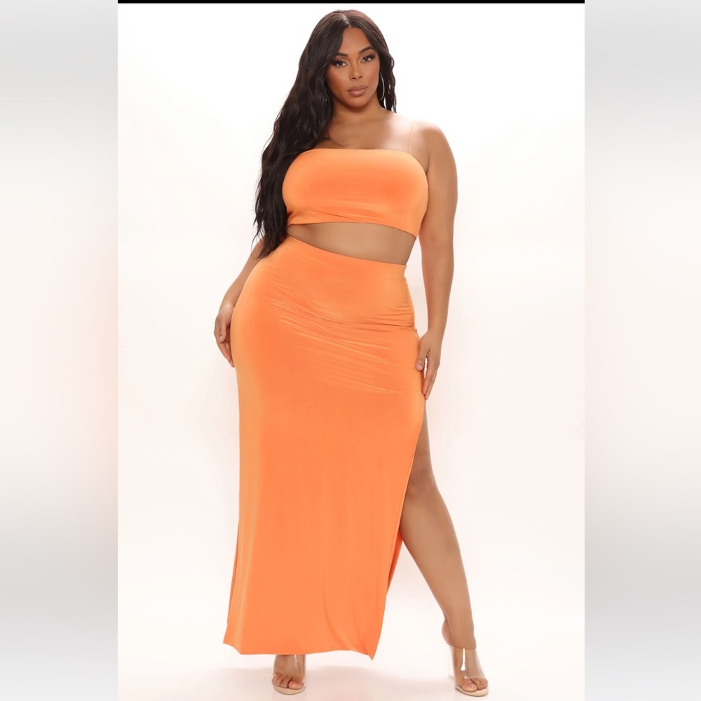 FashionNova Mariah Slit Skirt SET